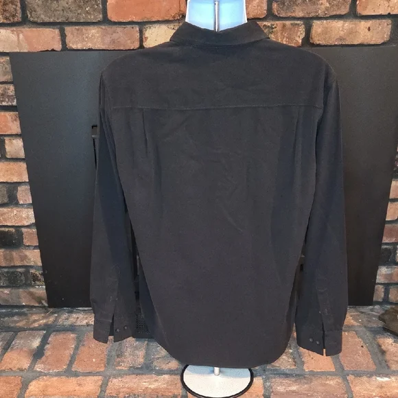 Tommy Bahama Black Casual Button-Down Shirt, Medium - Picture 2 of 7